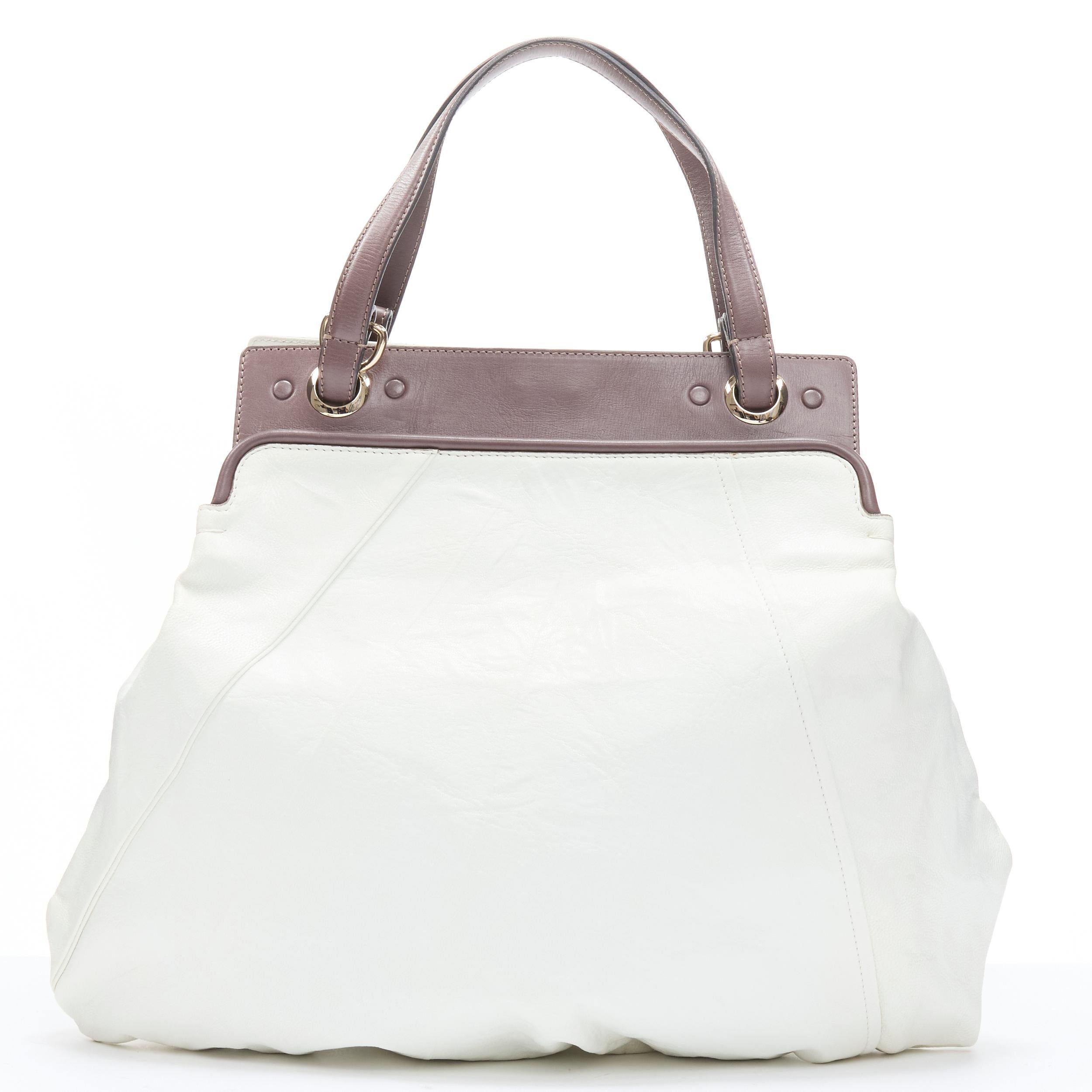 chloe white tote bag