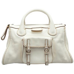 Chloe White Leather Handbag