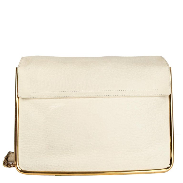 Medium Cream-white LEATHER BAG Leather Shoulder Bag Vintage 