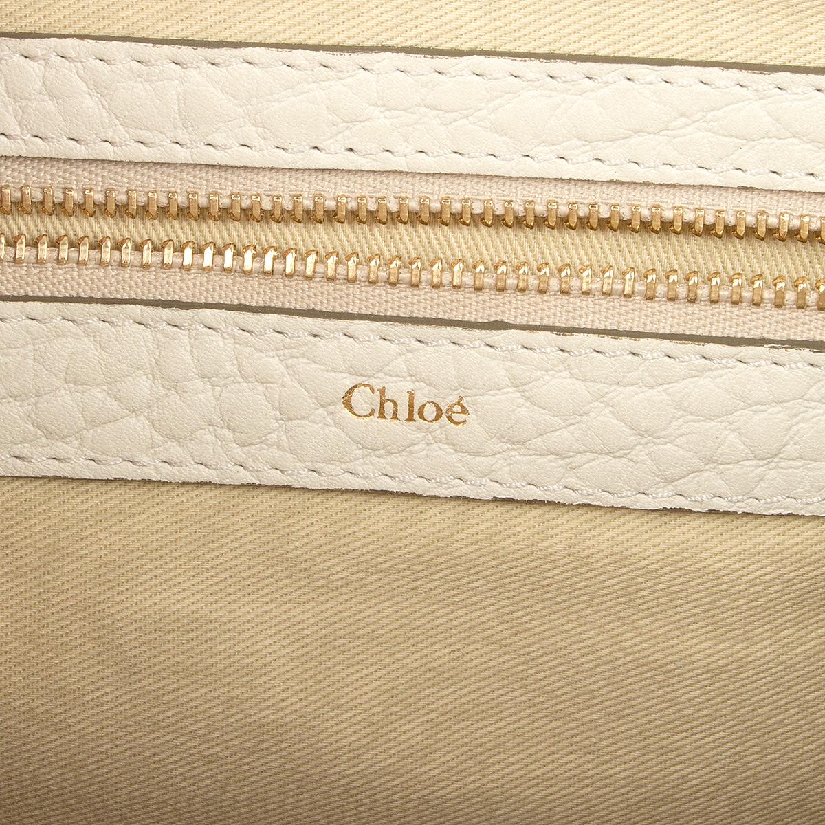 White CHLOE white leather MILK SALLY MEDIUM Shoulder Bag For Sale