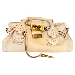 Chloé White Leather Paddington Bag