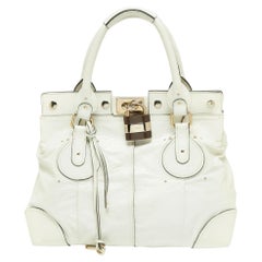 Chloe White Leather Paddington Satchel