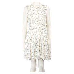 Chloé White Silk Floral Print Dress Size XS