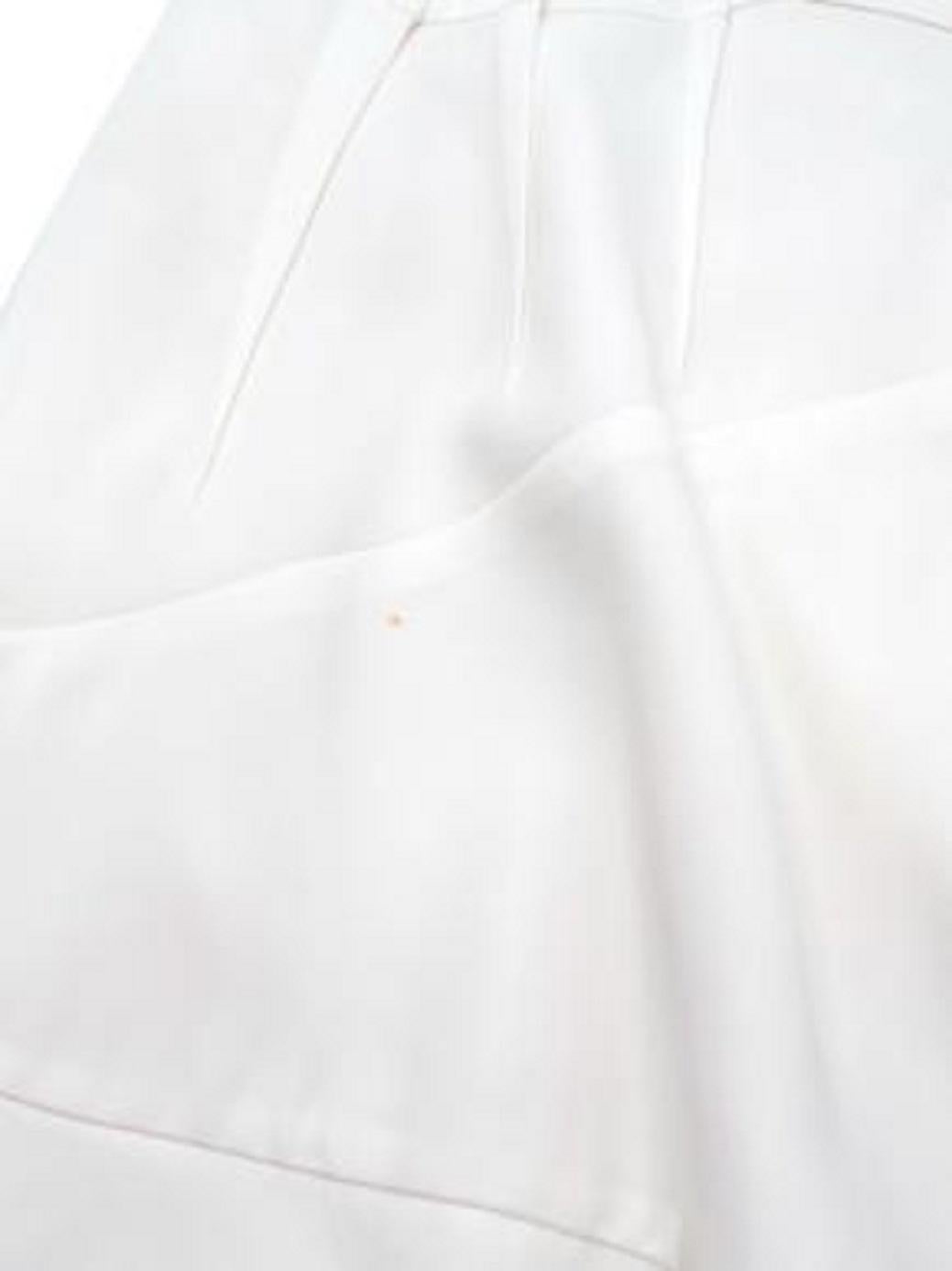 Chloe White Square Neck Silk Mini Dress For Sale 3