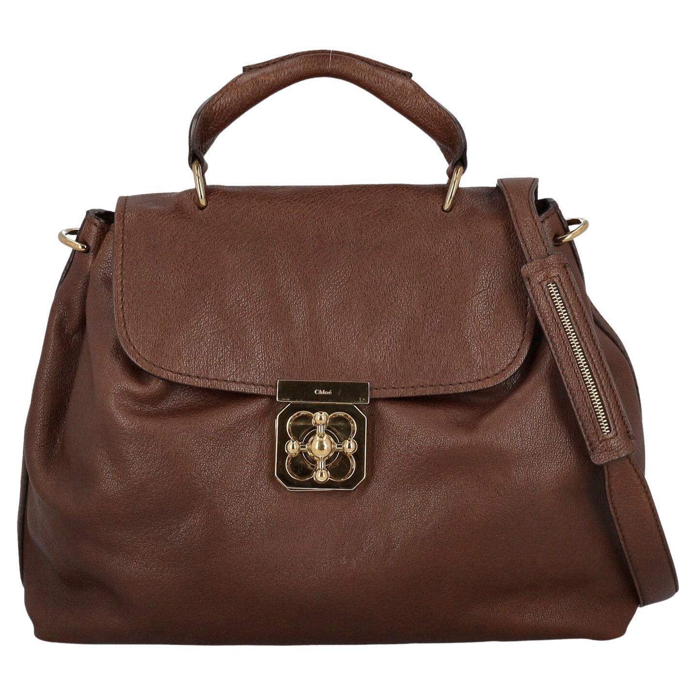 Chloé Women Handbags Brown Leather  For Sale