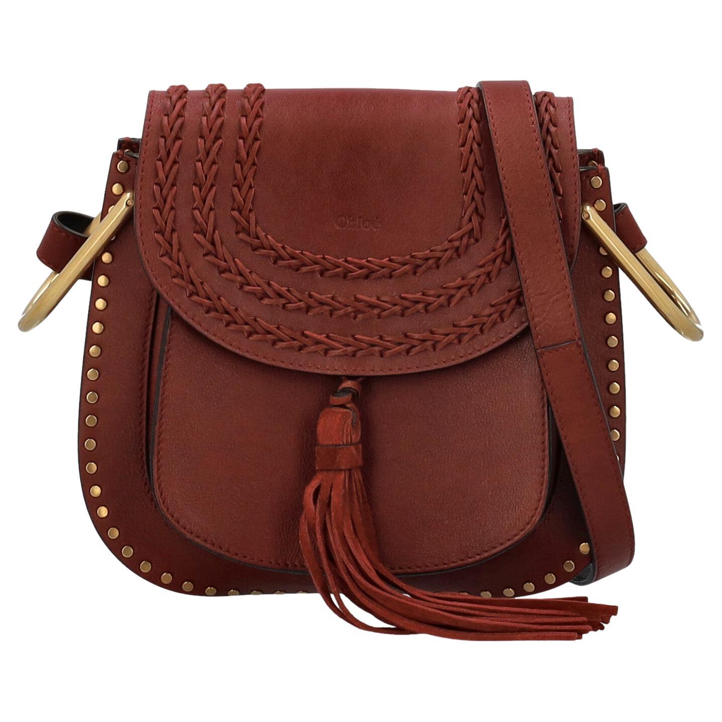 Chloé Women Shoulder bags Hudson Burgundy Leather For Sale
