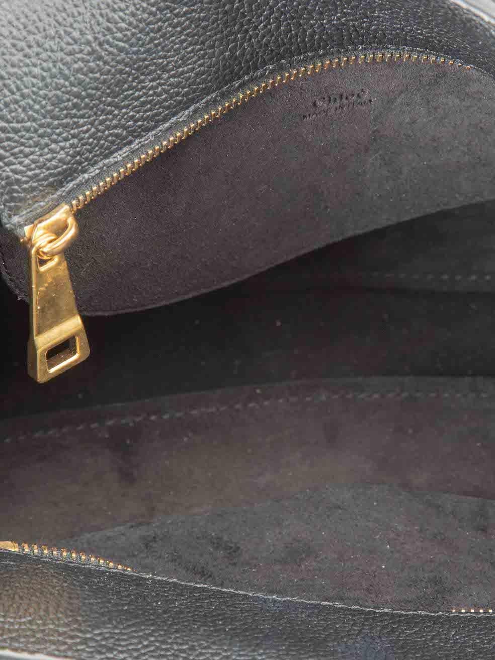 Chloé Women's Black Leather Crazy Marcie Shoulder Bag In Good Condition In London, GB