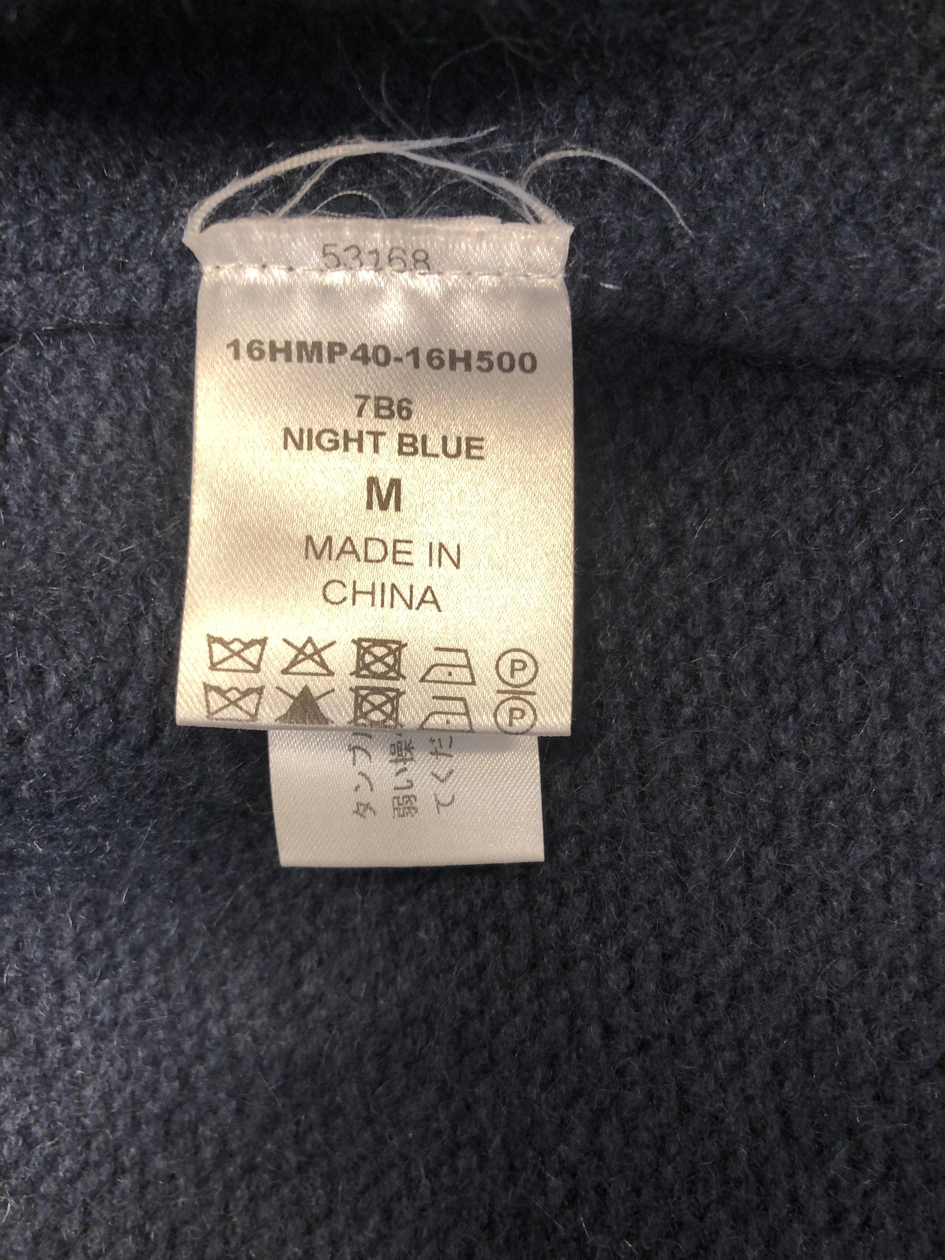 Chloé Damen Pullover mit weiten Ärmeln aus Wolle, blau, Größe M im Angebot 2