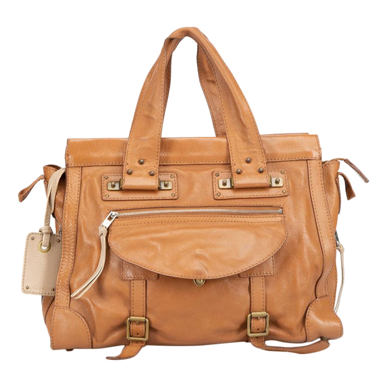 Chloé Women
s Brown Calfskin Leather Tracy Tote Bag