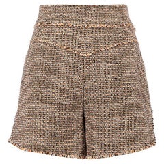 Chloé Damen Mini-Shorts aus braunem Tweed