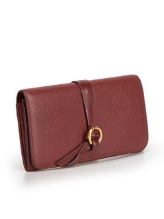 Chloé Women's Burgundy Leather Alphabet Long Wallet