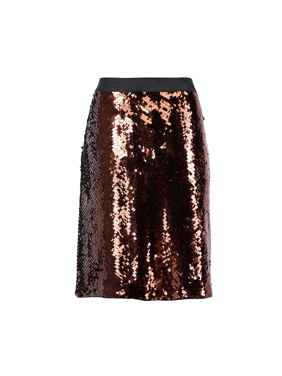 Chloé Women's See by Chloé Bronze Sequinned Mini Skirt In Good Condition In London, GB