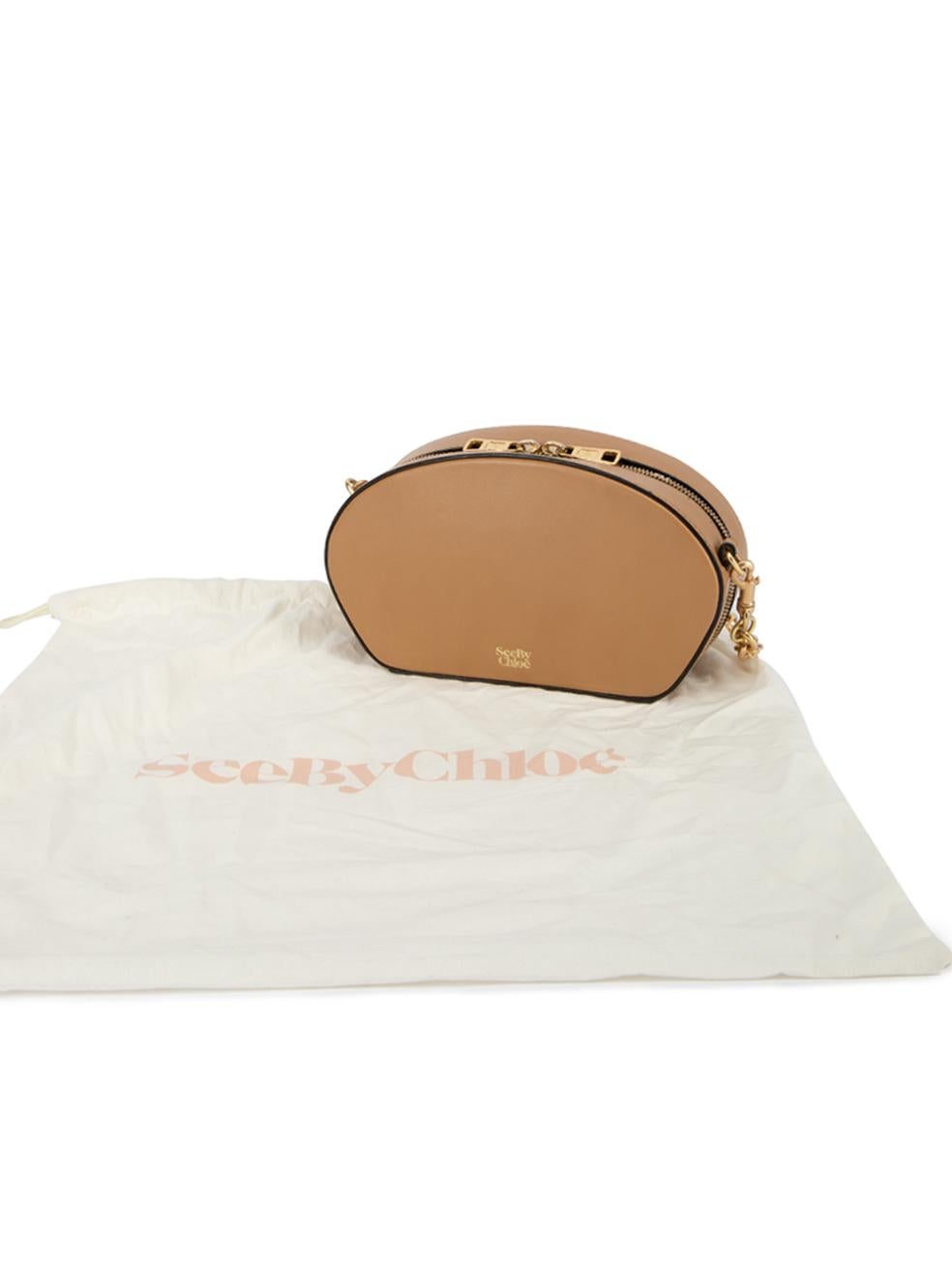 Chloé Women's See by Chloé Camel Leather Crossbody Shell Bag 3