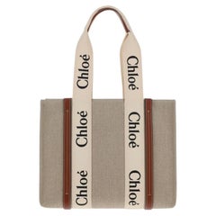 Chloé Woody Shoulder Bag — Beige