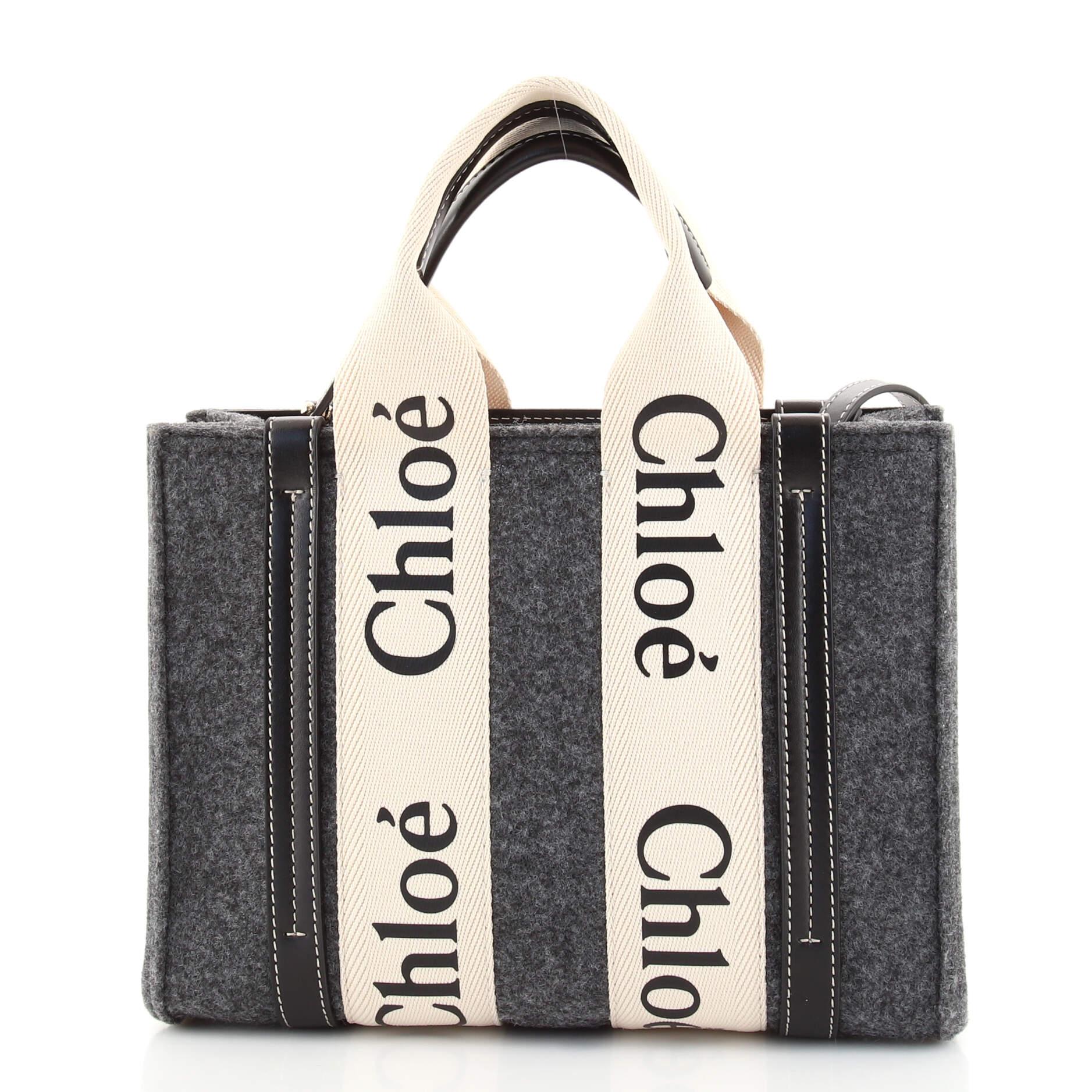 chloe tasche woody schwarz