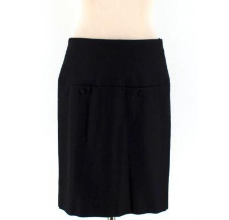 Chloe Wool and Cotton Black Skirt In Excellent Condition For Sale In London, GB