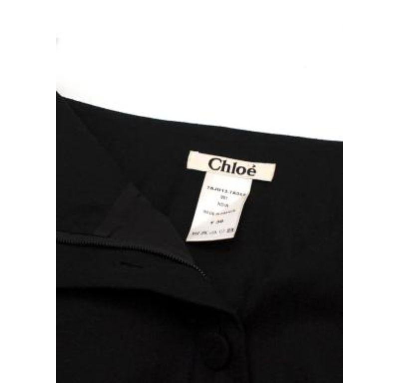 Women's Chloe Wool and Cotton Black Skirt For Sale