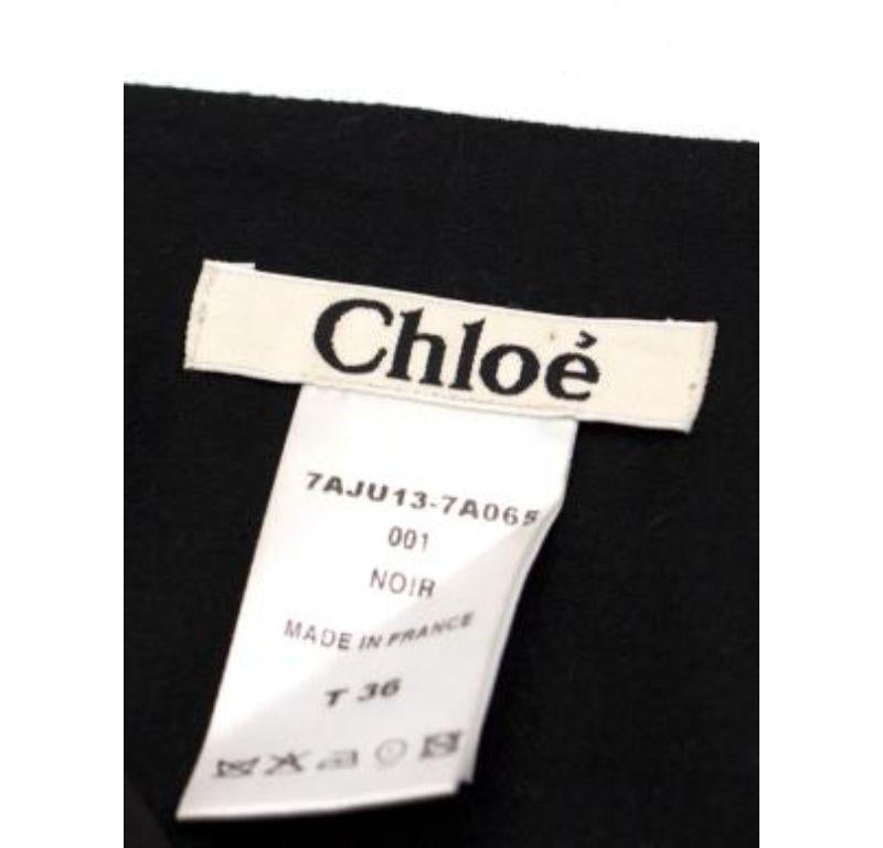 Chloe Wool and Cotton Black Skirt For Sale 1