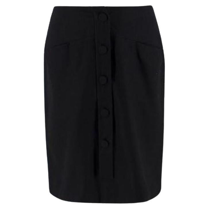 Chloe Wool and Cotton Black Skirt For Sale