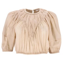 Chloe Woll-Gaze gerüschtes Cropped Top