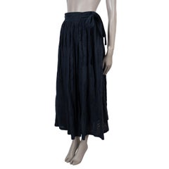 CHLOE X ERES Marineblauer Baumwollrock 2023 PALOMA MADEIRA EMBROIDERED Maxirock S