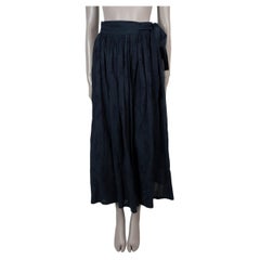 CHLOE X ERES Marineblauer Baumwollrock 2023 PALOMA MADEIRA EMBROIDERED Maxirock S