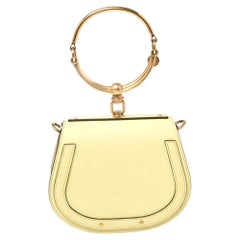 Chloé Yellow Leather and Suede Small Nile Bracelet Shoulder Bag