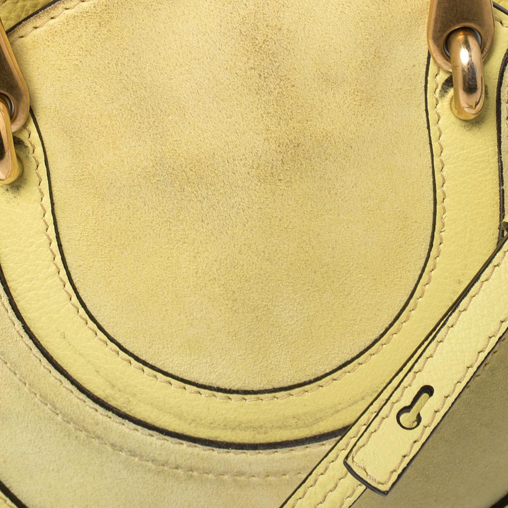 Chloe Yellow Leather and Suede Small Pixie Shoulder Bag 5