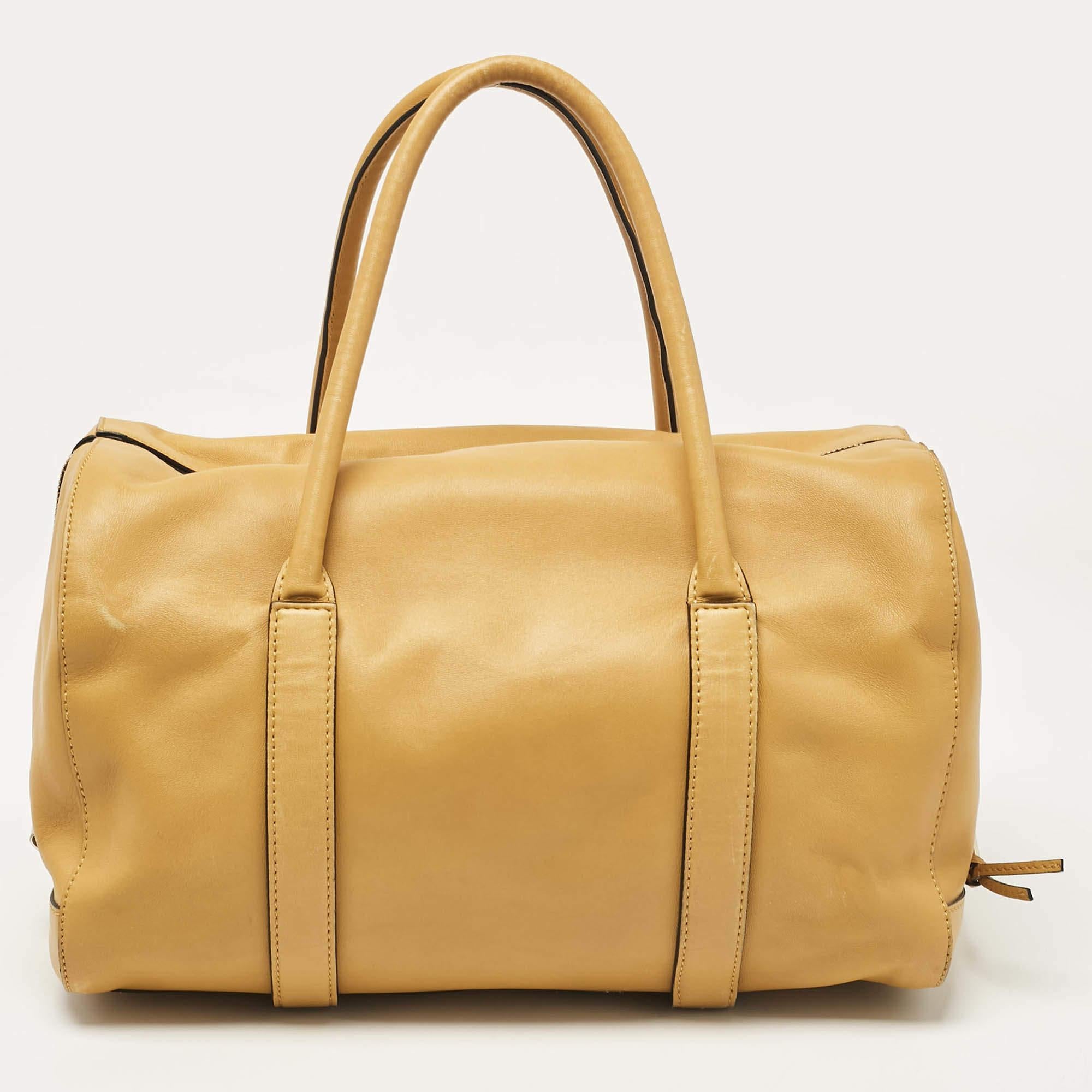 Women's Chloe Yellow Leather Madeleine Satchel For Sale