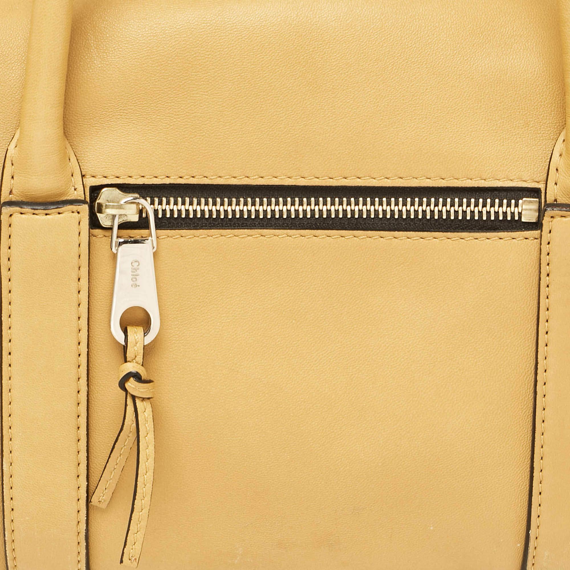 Chloe Yellow Leather Madeleine Satchel For Sale 1