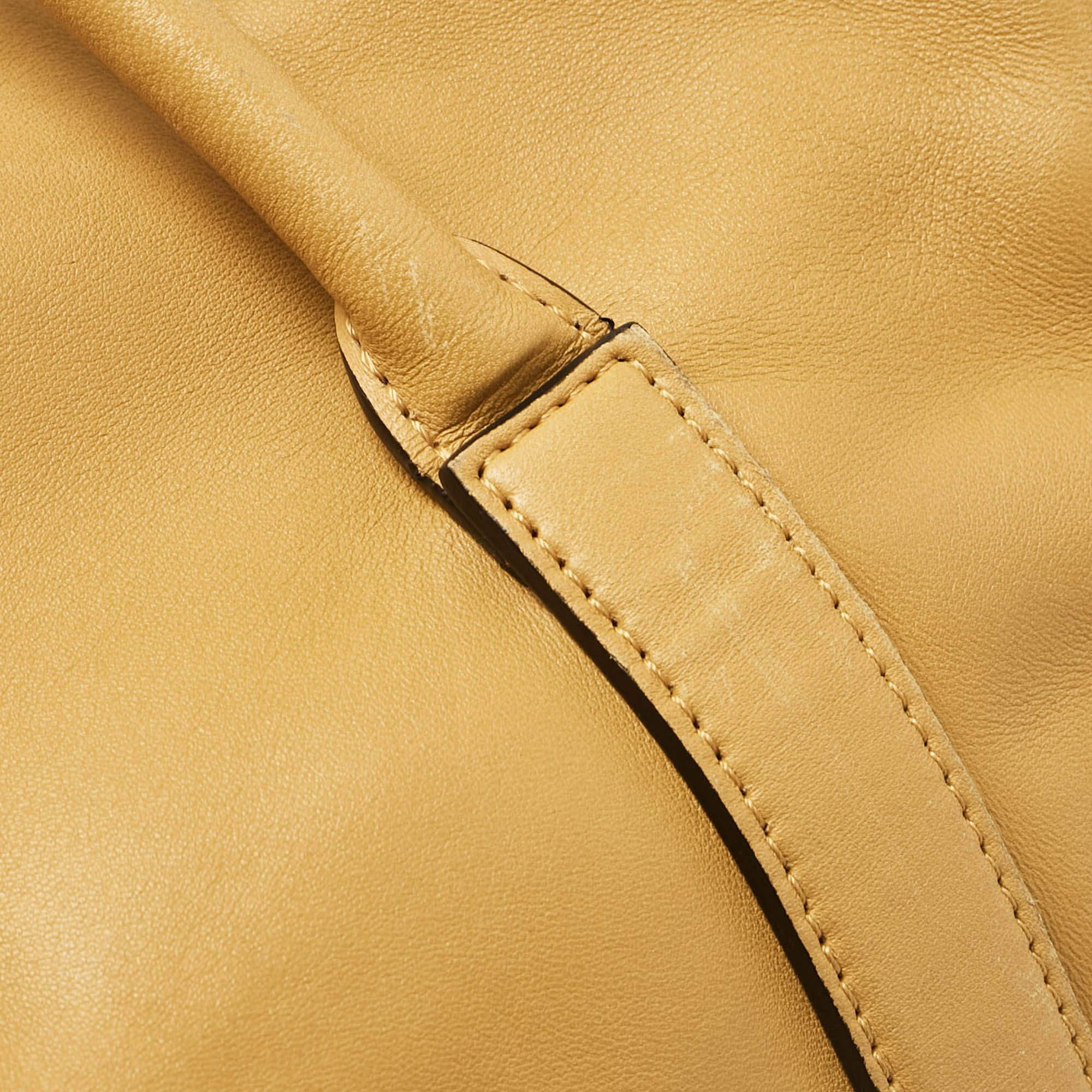 Chloe Yellow Leather Madeleine Satchel For Sale 2