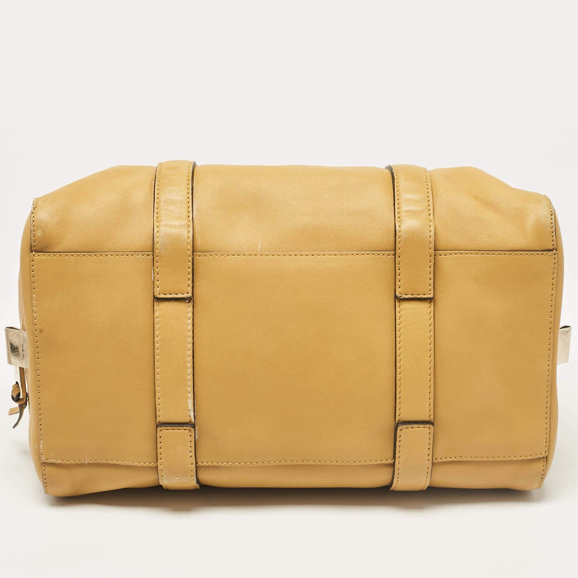 Chloe Yellow Leather Madeleine Satchel For Sale 5
