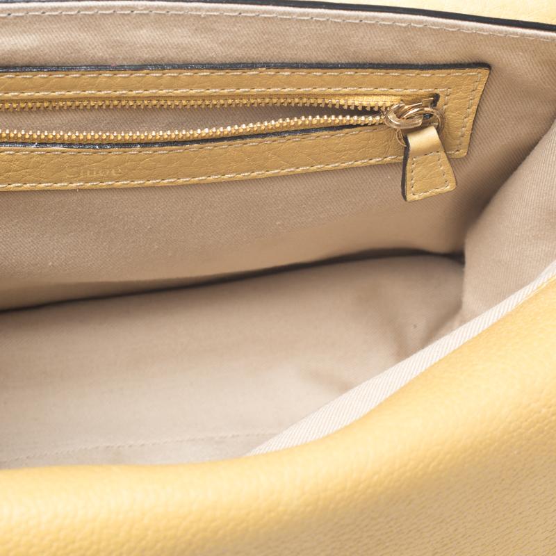 Chloe Yellow Leather Medium Sally Shoulder Bag 4