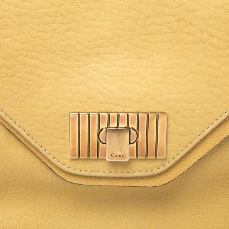 Chloe Yellow Leather Medium Sally Shoulder Bag 2