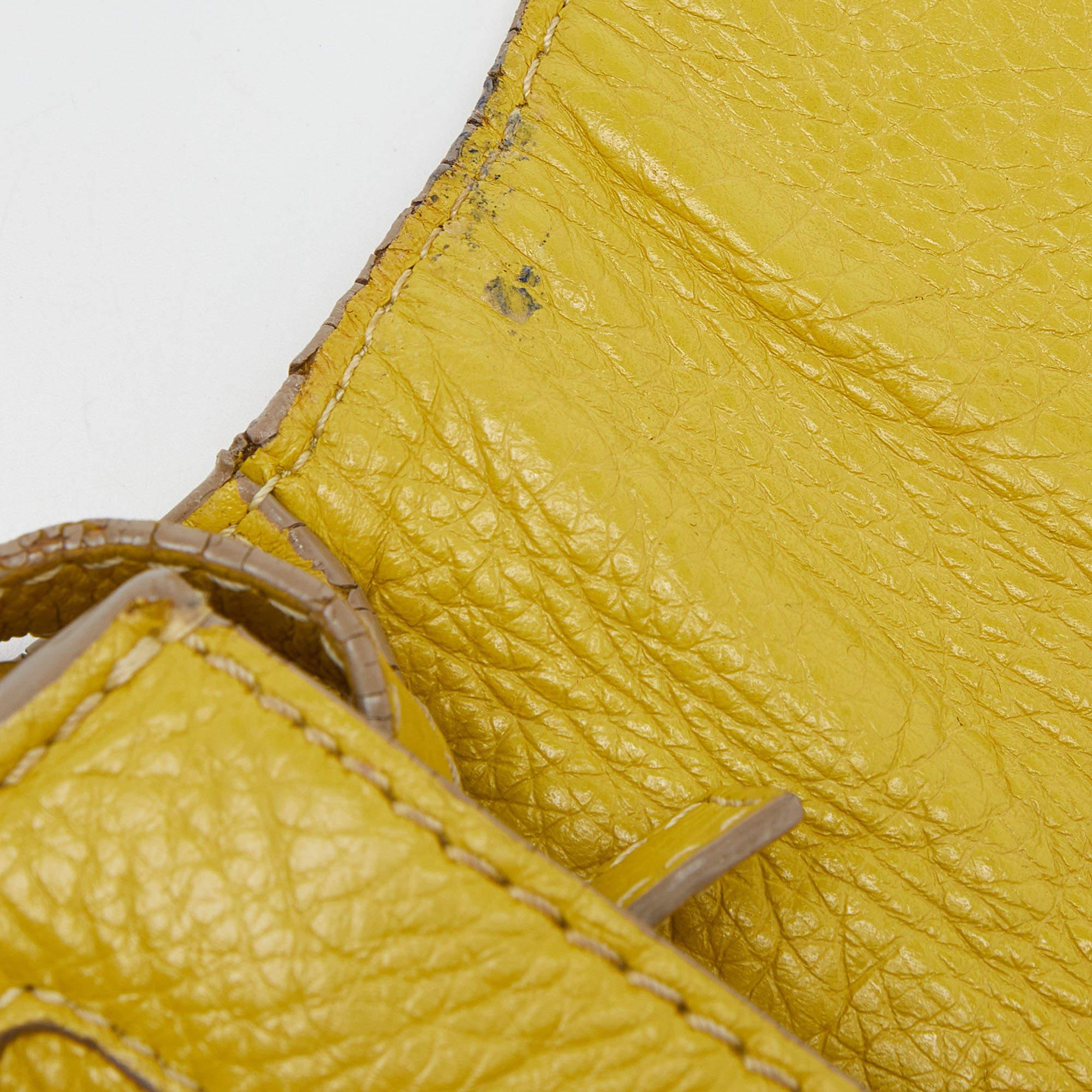 Chloe Yellow Leather Small Marcie Crossbody Bag For Sale 6