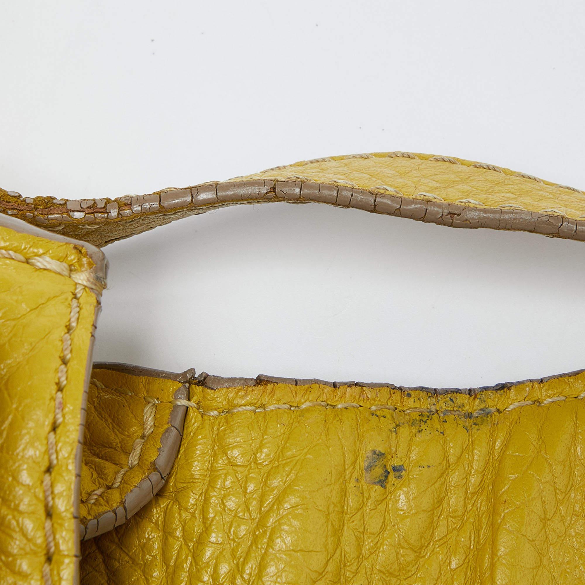 Chloe Yellow Leather Small Marcie Crossbody Bag For Sale 5