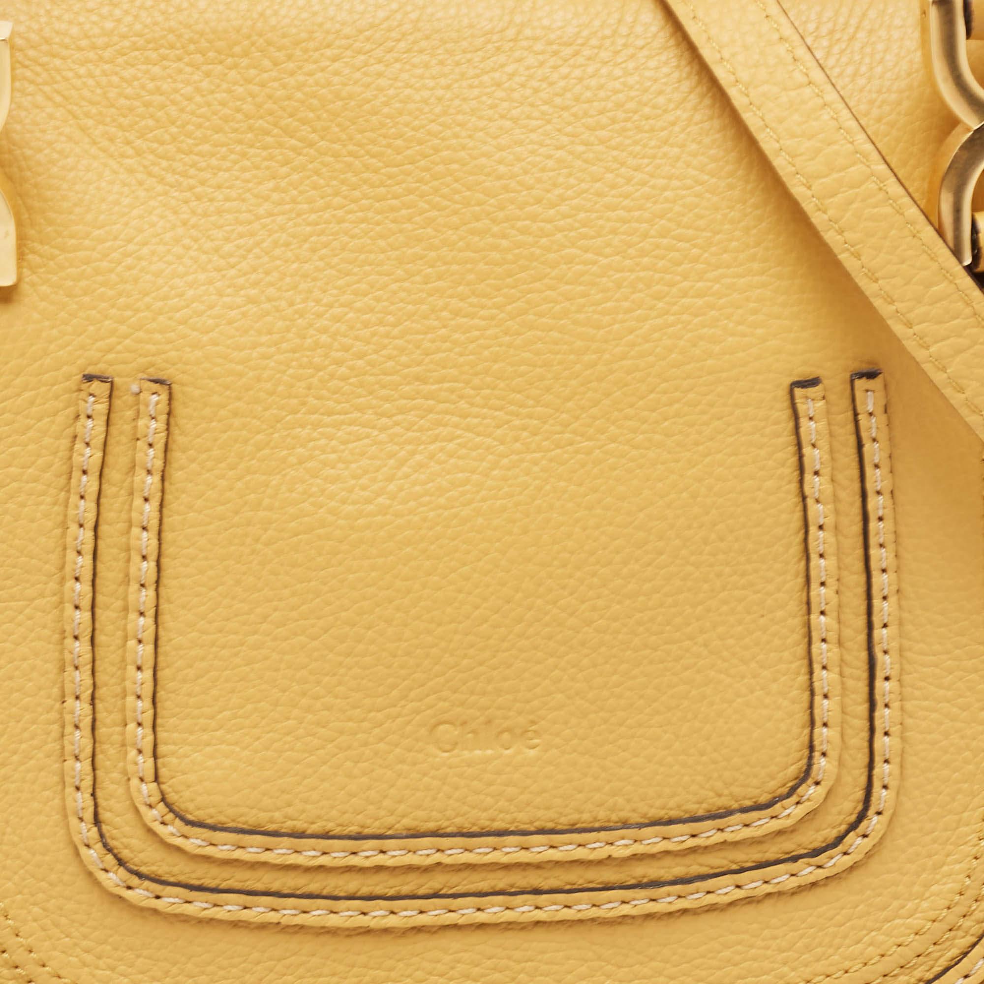 Chloé Yellow Leather Small Marcie Shoulder Bag 1