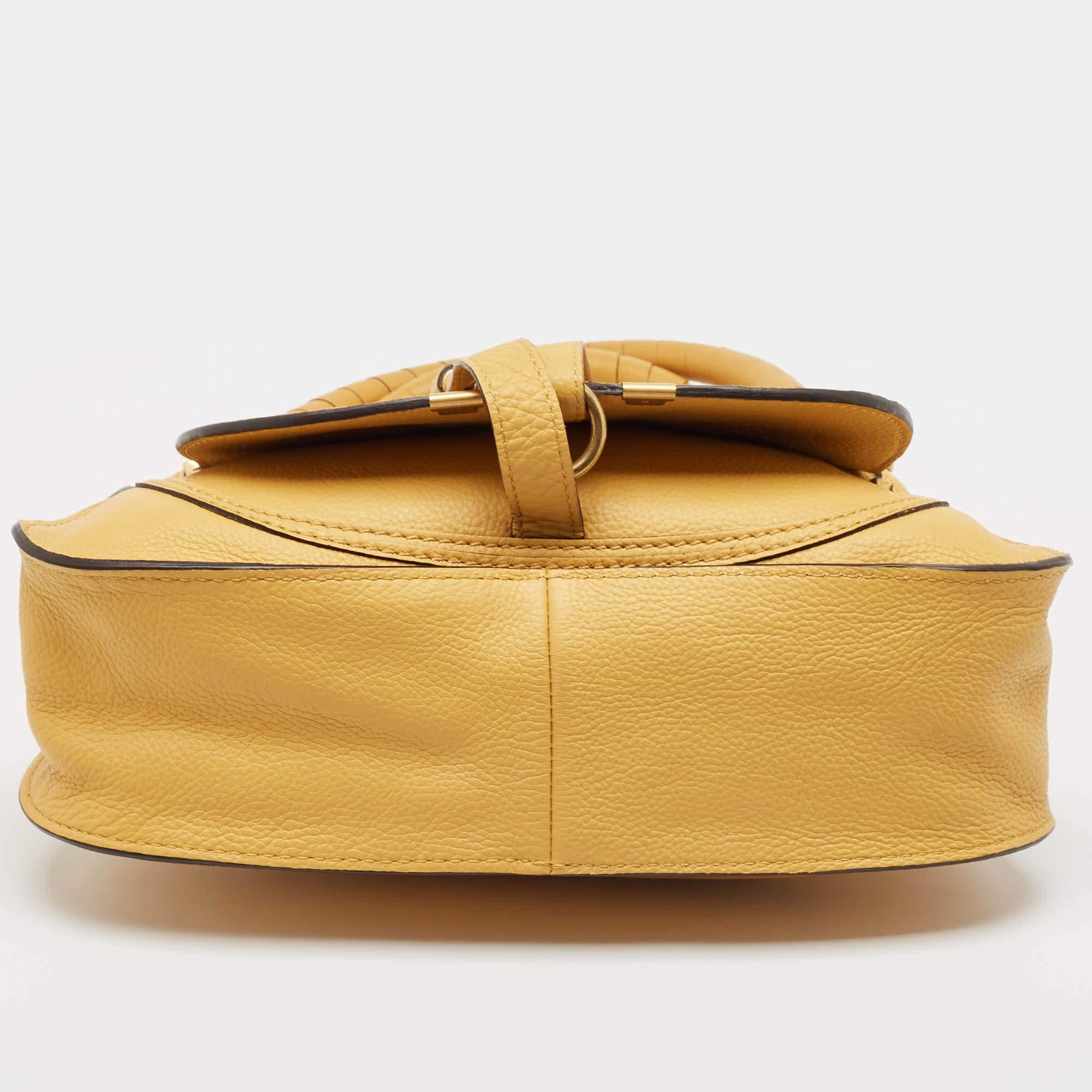 Chloé Yellow Leather Small Marcie Shoulder Bag 4