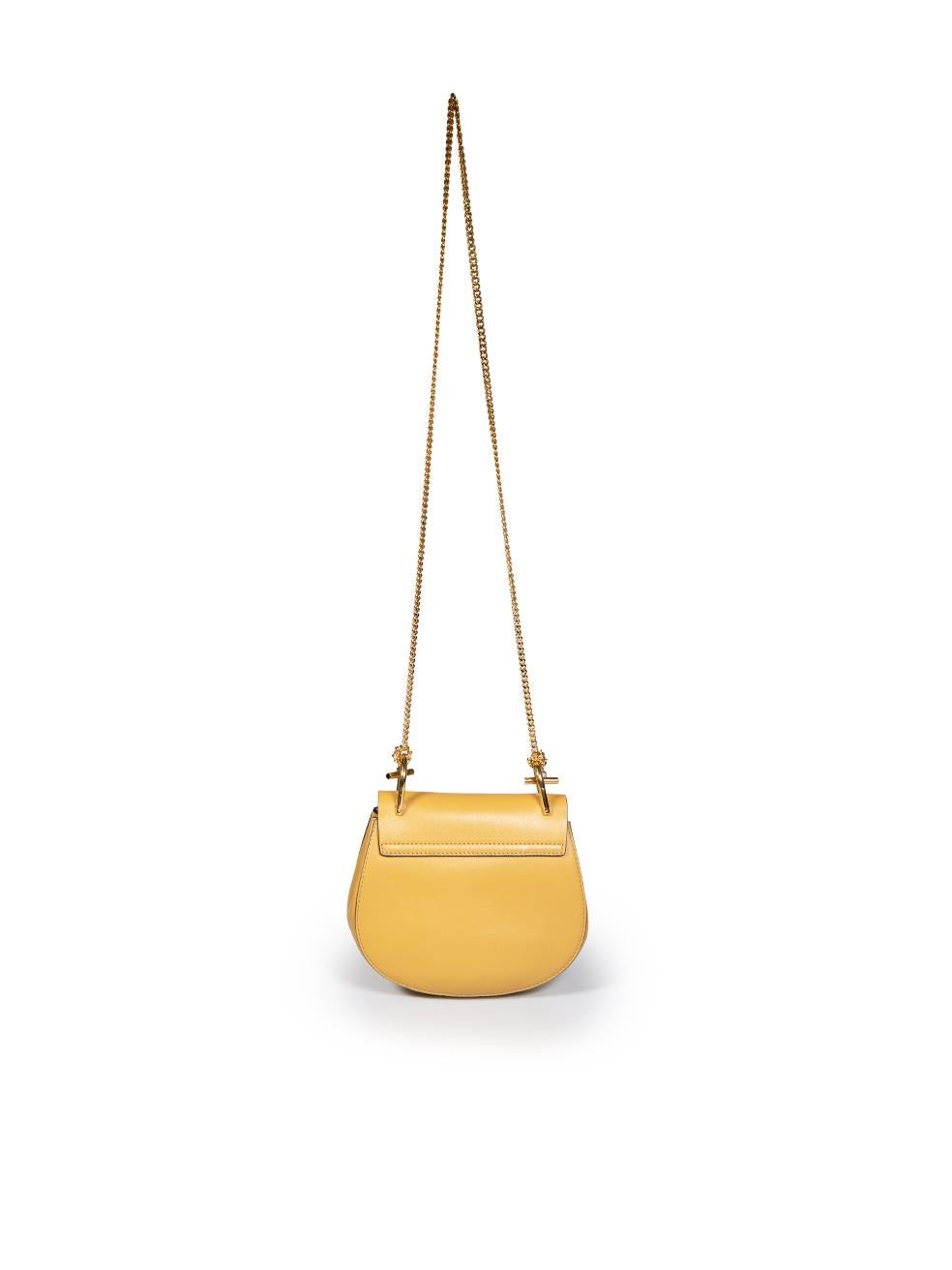 Chloé Yellow Suede Drew Crossbody Bag In Excellent Condition For Sale In London, GB