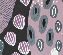 THE DECORATOR 42 - Abstract Figurative Painting on Canvas, Marine Purple, Blue