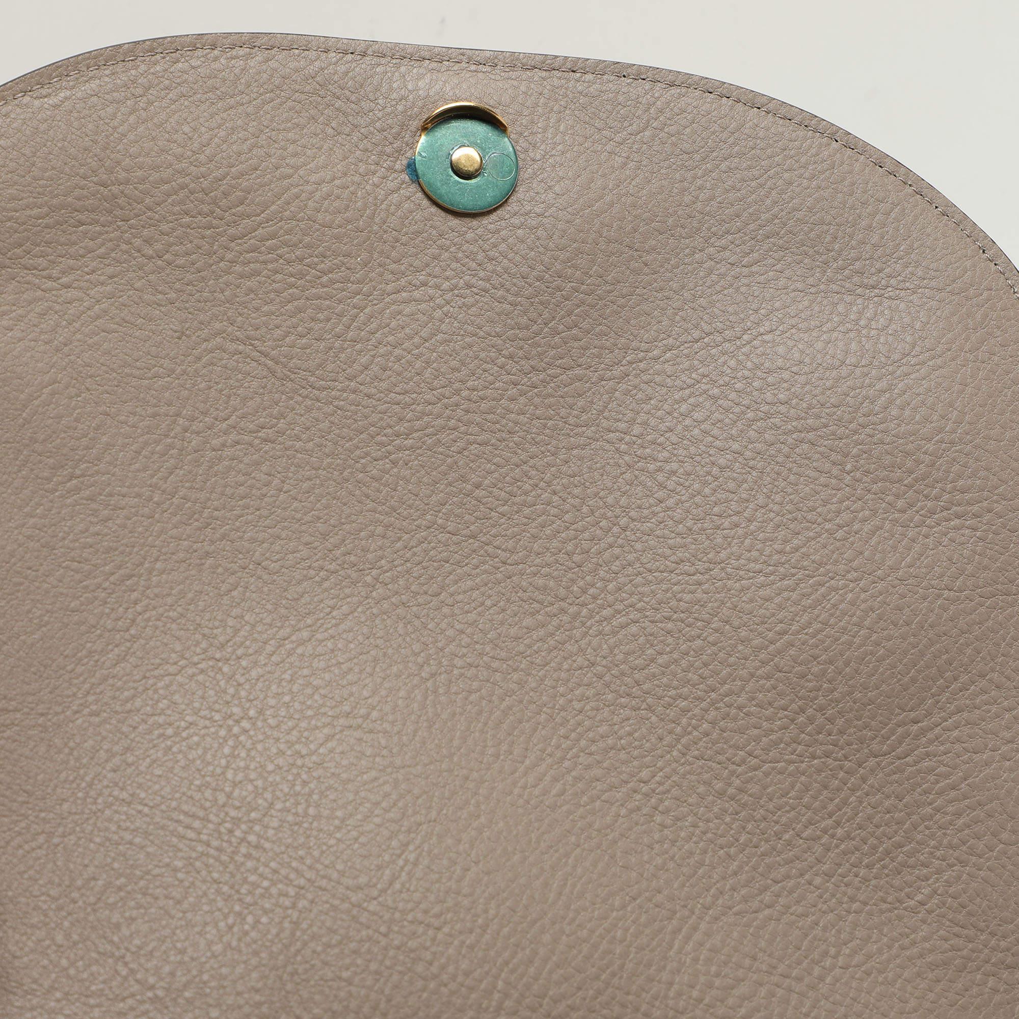 Chloé Grey Leather and Suede Small Nile Bracelet Shoulder Bag 2