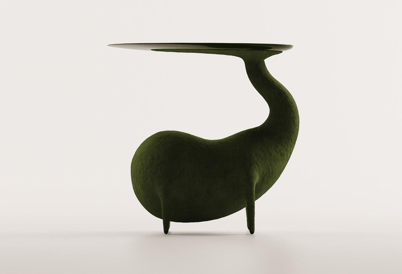 Gall Sculptural Table by Taras Zheltyshev
Dimensions: 50 x 60 x 30 cm
Materials: Brass, Steel, Polyurethane foam, Felt

This coffee table is a stylization of the element of the digestive
system, but performs completely different functions. The