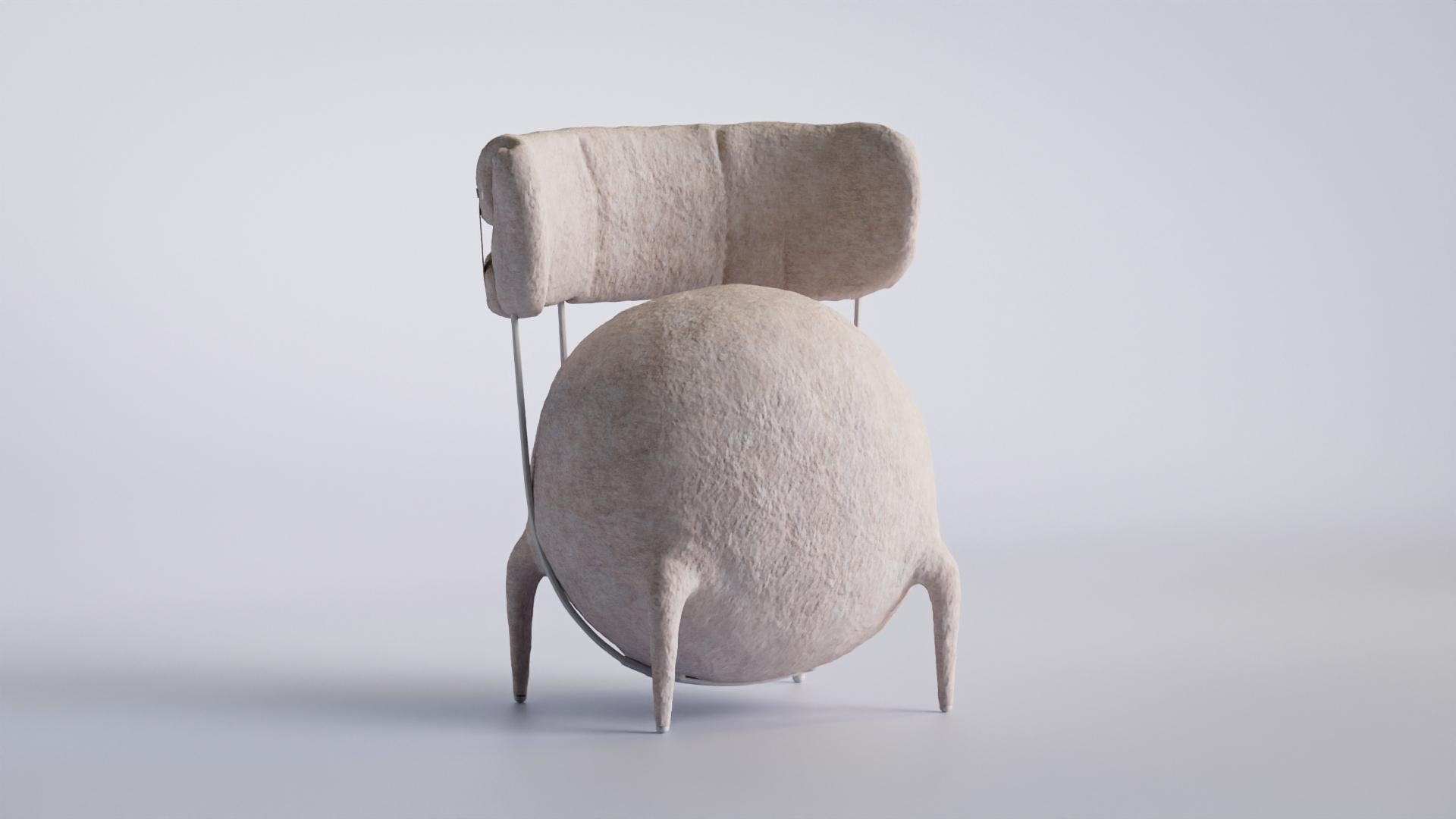 Lympho Contemporary Lounge Chair by Taras Zheltyshev
Dimensions: 90 x 60 x 60 cm
Materials: Felt, wood, metal


This unique project is part of the “microworld” collection and
represents an image of a biological cell designed for obvious
interior