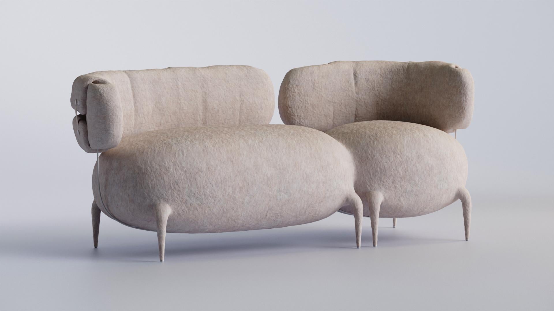 Fabric Lympho Contemporary Sofa by Taras Zheltyshev