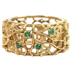 Chlorophyll Ring 18k yellow gold with emeralds.