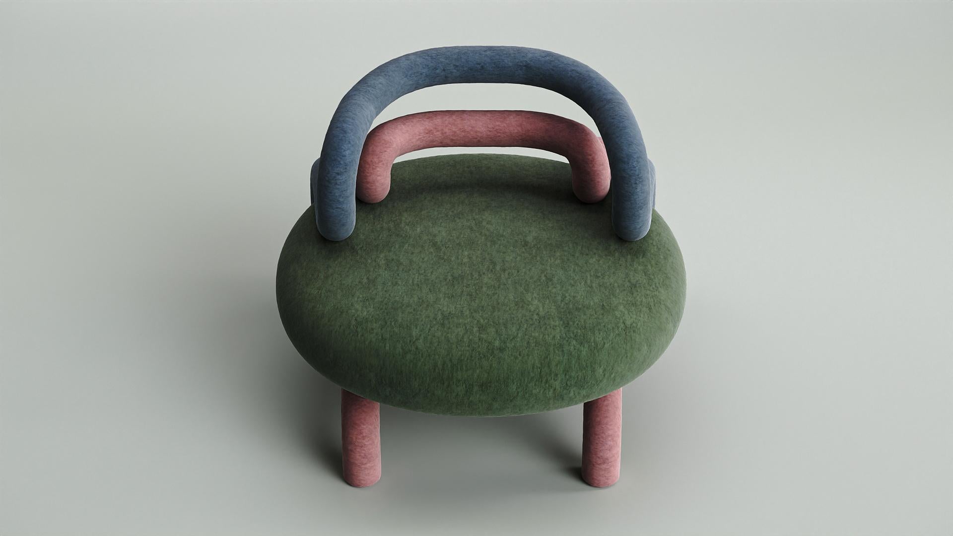 Chloroplast Contemporary armchair by Taras Zheltyshev 
Dimensions: 69 x 78 x 78 cm
69 x 78 x 78 cm

The Chloroplast chair is an interior item that recreates one of the most important plant cells in a playful form. Chloroplast performs the