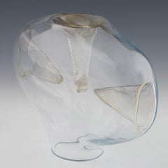 Escultura de vidrio soplado incoloro Chlum Diseñada por Pavel Hlava, c1980