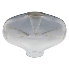 Sculpture en verre soufflé incolore soufflé au chalumeau conçue par Pavel Hlava, vers 1980