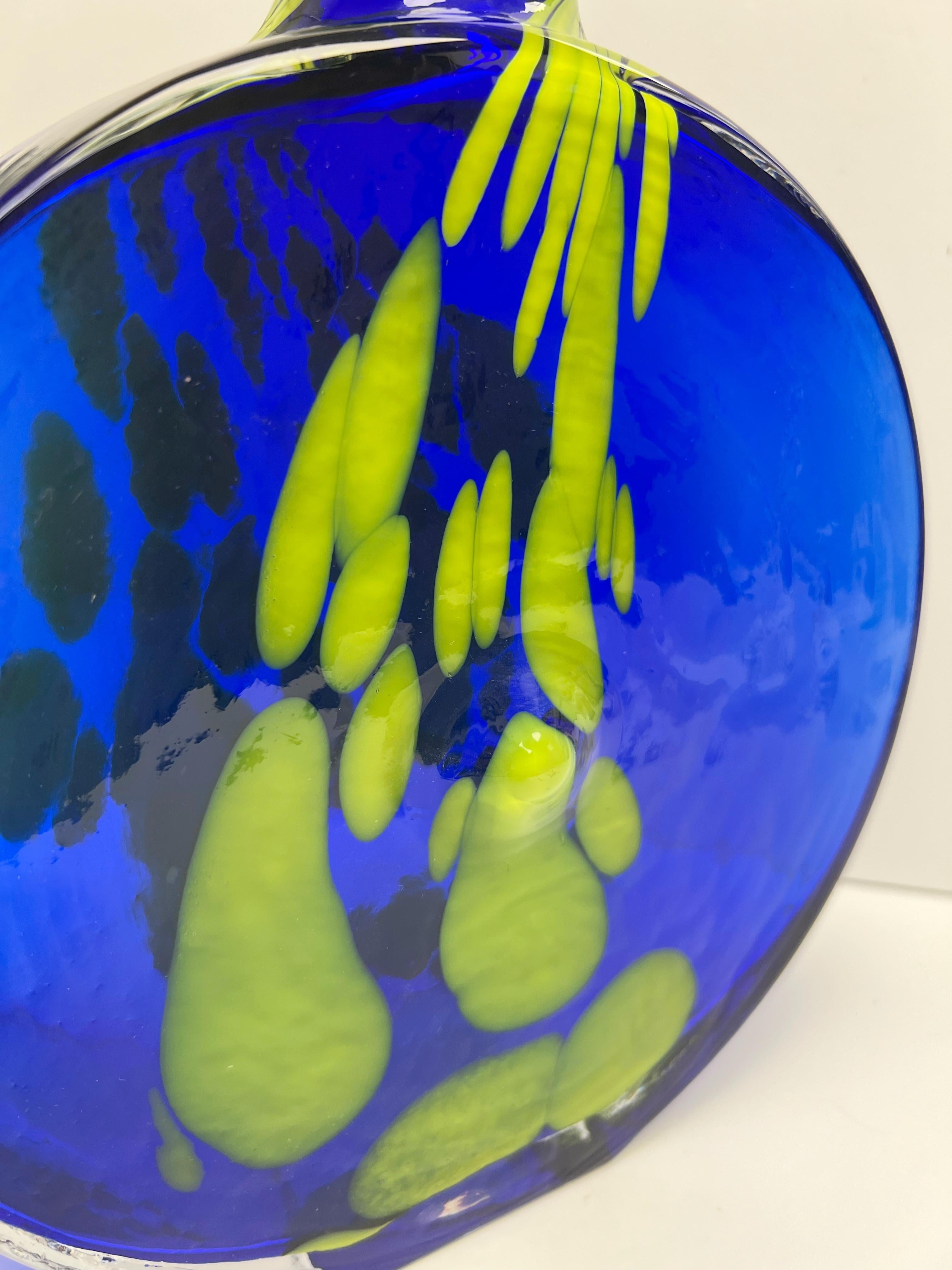 Vase CHLUM U TREBONE bleu et vert de Jan Gabrhel, 1974 en vente 1