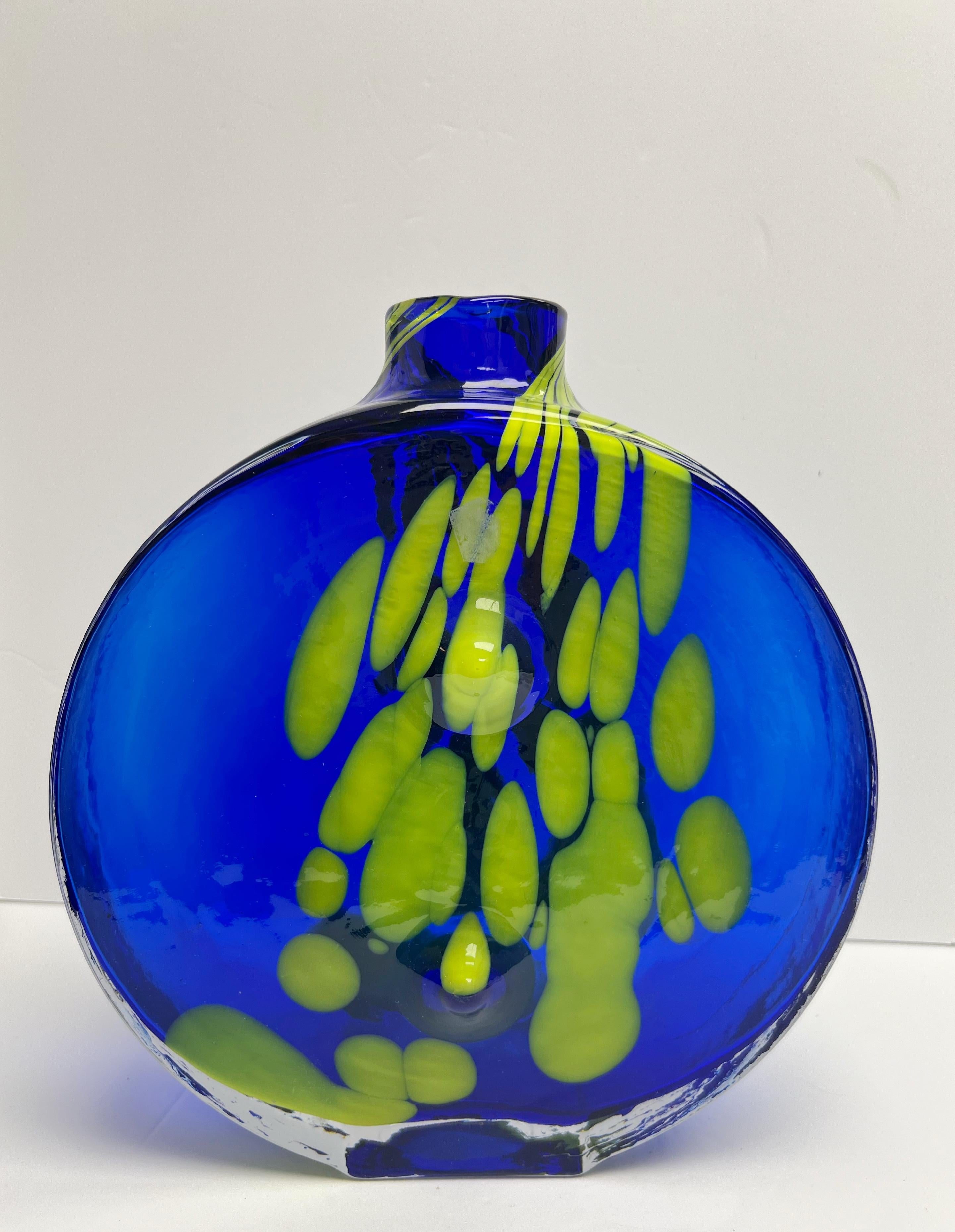Vase CHLUM U TREBONE bleu et vert de Jan Gabrhel, 1974 en vente 2